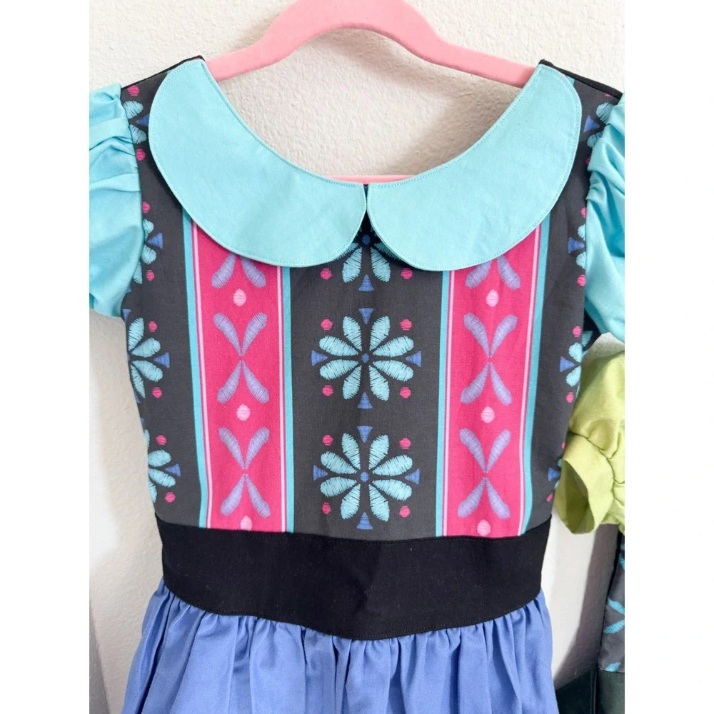 Handmade‎ Frozen Anna and Elsa Dress size 6 and 4 One of a kind
